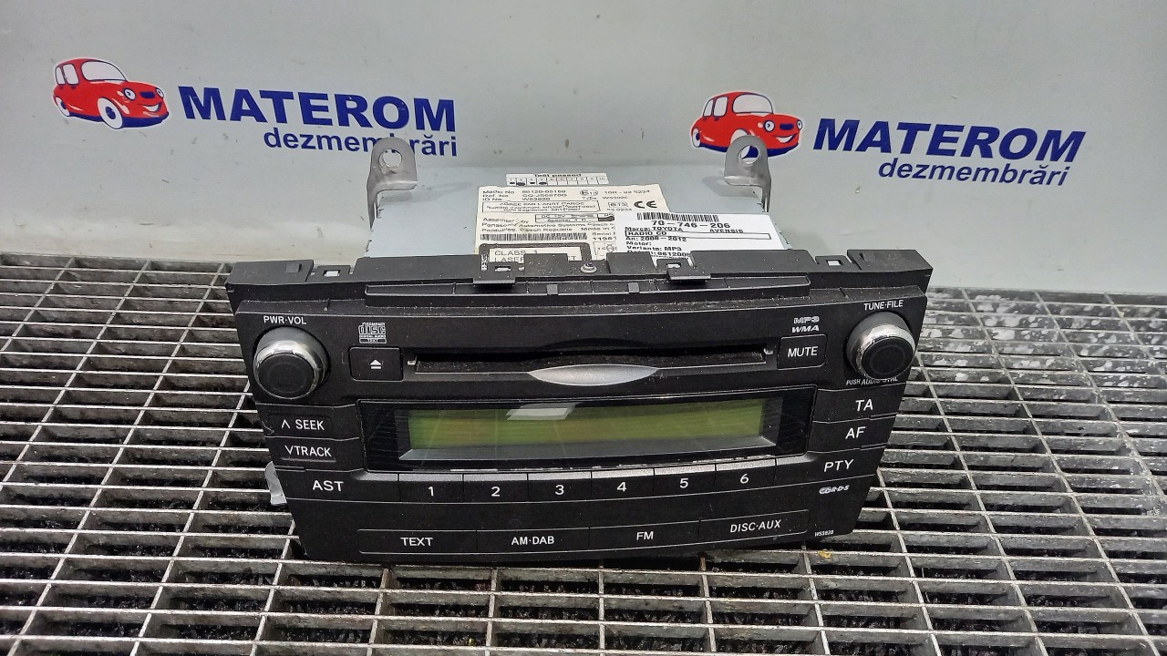 RADIO CD TOYOTA AVENSIS - - (2008 2012)