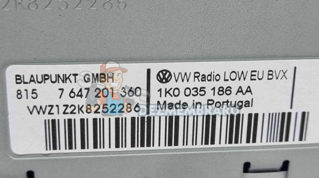 Radio CD Volkswagen Jetta 4 (6Z) [Fabr 2011-2017] 1K0035186AA