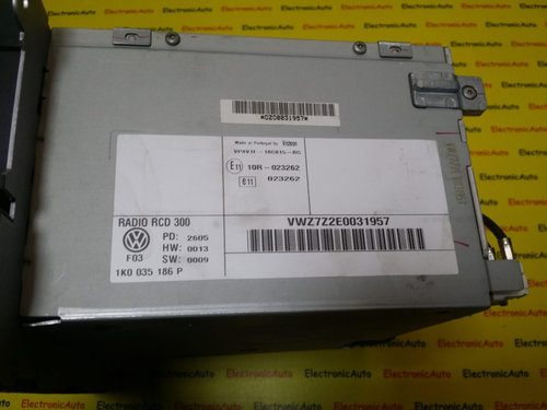 Radio CD VW Passat, 1K0035186P, VP4V1F18C815BG, 10R023262, VWZ7Z2E0031957