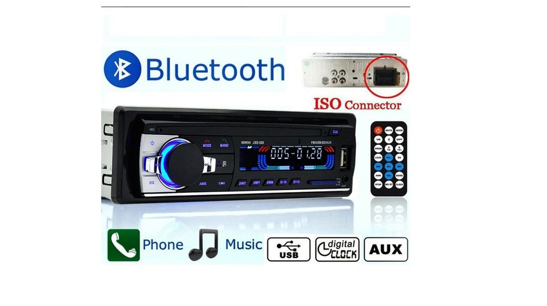 Radio MP3 Player auto Bluetooth JSD 520