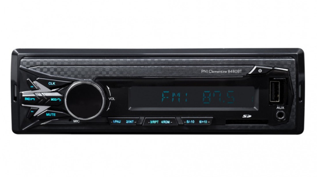 Radio Mp3 Player Auto Dab Si Rds Pni Clementine 8480bt 4x45w, 12/24v, Cu Sd, Usb, Aux, Rca, Bluetooth Si Usb 1.5a PNI-8480BT