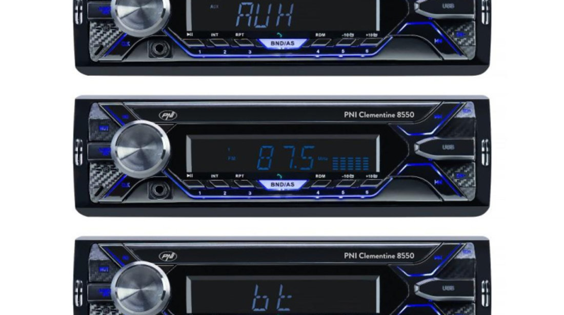 Radio mp3 player auto pni clementine 8550bt, fata detasabila, 4x45w, 12v, 1 din, cu sd, usb, aux, rca UNIVERSAL Universal #6 PNI-MP3-8550