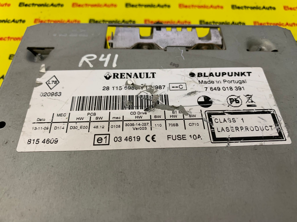 Radio Renault Laguna, 281156980R, 7649018391, 8154609,