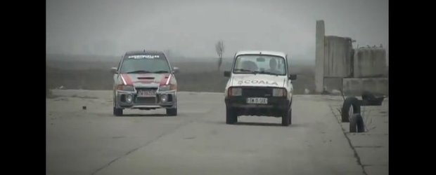 Raliul Martisorului: curse ilegale cu Dacia vs. Lancer