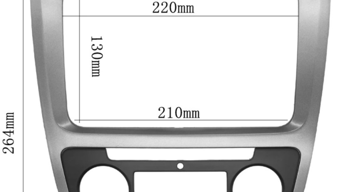 Rama Adaptoare Player Skoda Octavia 2 2008-2013 Facelift Clima Automata 2 Din Pentru Navigatii De 7, 8 Si 9 Inch SK 002