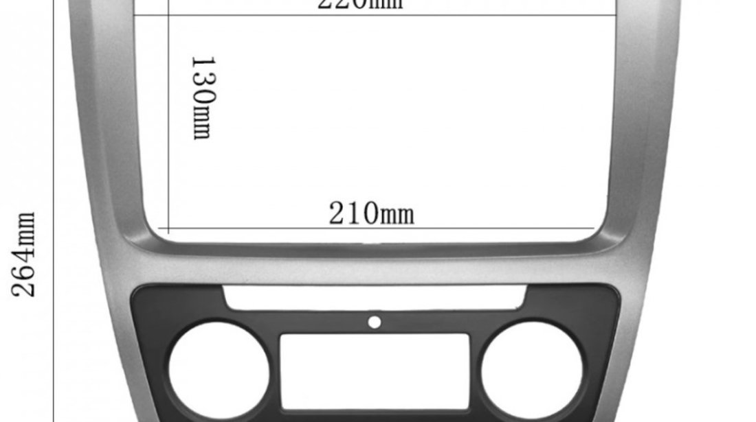 Rama Adaptoare Player Skoda Octavia 2 2008-2013 Facelift Clima Automata 2 Din Pentru Navigatii De 7, 8 Si 9 Inch SK 002