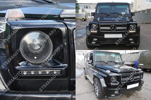 RAME / CARCASA FARURI CU LUMINI DE ZI-DRL PENTRU MERCEDES G-CLASS W463[G63 AMG DESIGN]