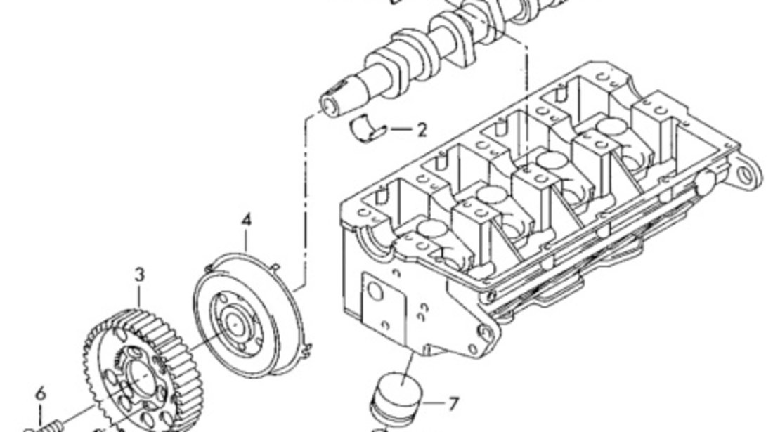 Rampa culbutori injectoare Volkswagen Golf 5 (1K5) Kombi 2008 1.9 TDI OEM 038443H