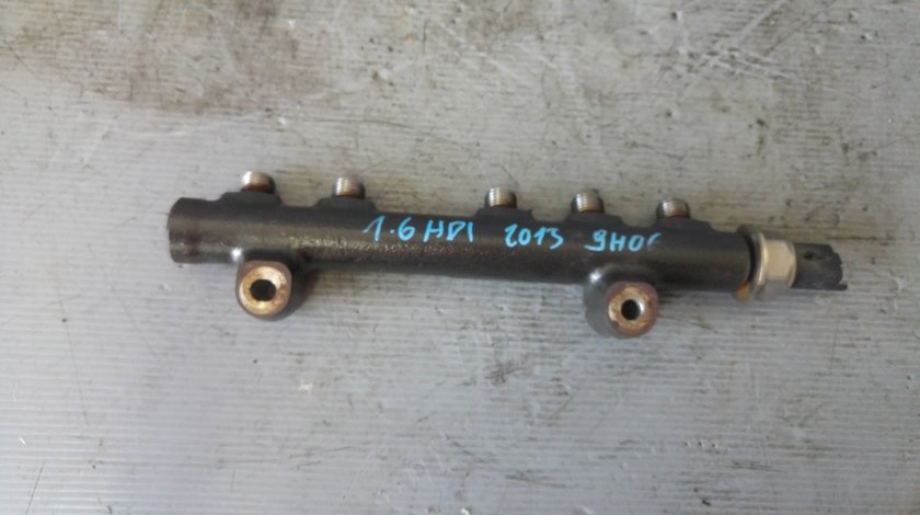 Rampa injectoare 1.6 hdi 9h01 9hv peugeot partner citroen c4 jumpy fiat scudo 9685297580-02