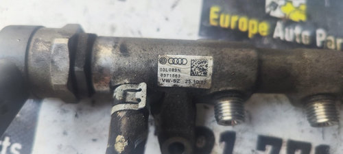 Rampa injectoare Audi A3 2.0 TDI , 170 cp / 125 kw , cod motor CFG, an 2012 cod 03L089N / 0281006075...