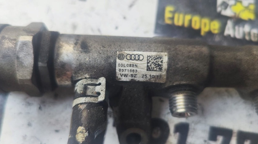 Rampa injectoare Audi A3 2.0 TDI , 170 cp / 125 kw , cod motor CFG, an 2012 cod 03L089N / 0281006075 / 03L9060