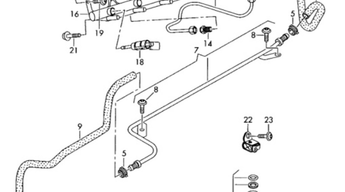 Rampa injectoare cu senzor Audi A5 (8T3) Sportback Coupe 2009 OEM 06J133317G