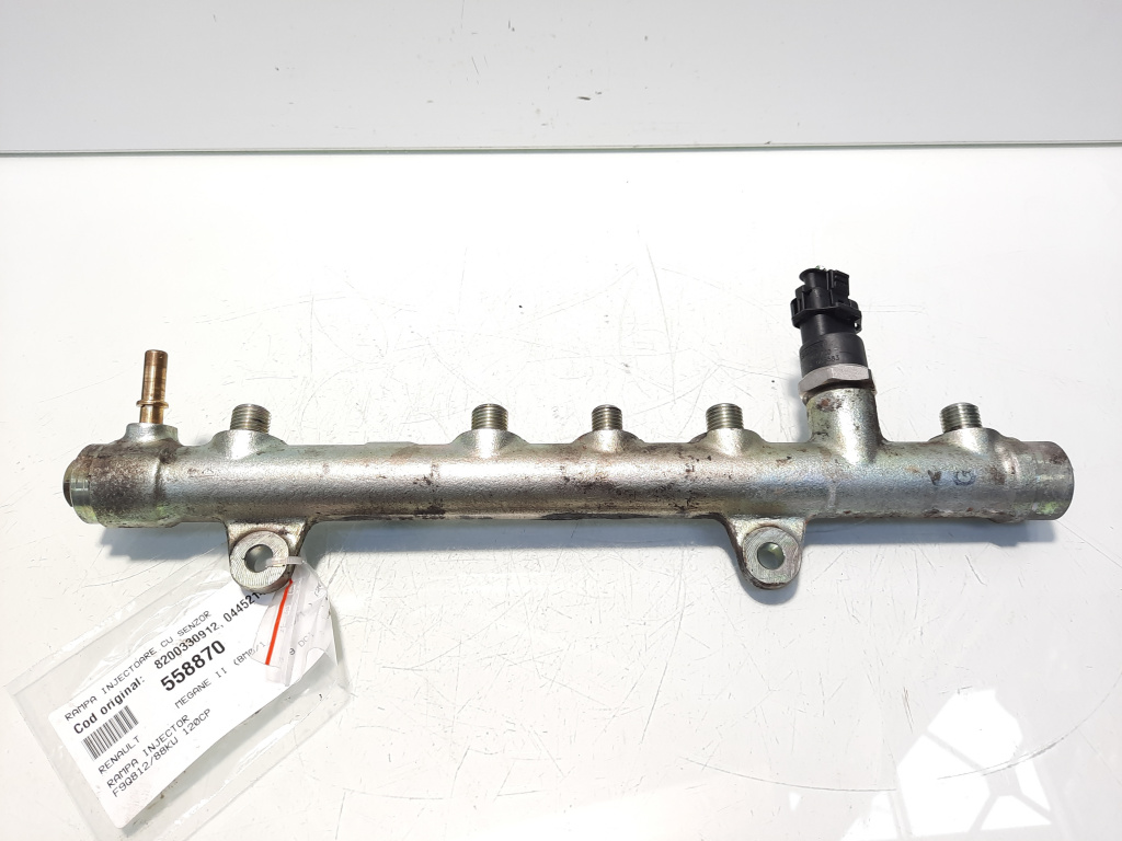 Rampa injectoare cu senzor, cod 8200330912, 044521405, Renault Megane 2, 1.9 DCI, F9Q812 (id:558870)