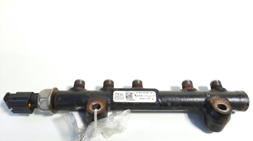 Rampa injectoare cu senzor, cod 9685297580, Ford Focus 3, 1.6 tdci, T1DB (id:432866)