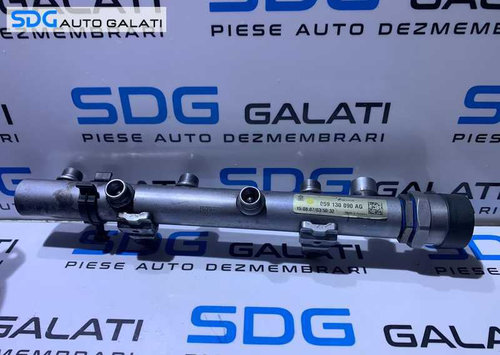 Rampa Presiune Injectoare cu Senzor Regulator VW Touareg 3.0 TDI V6 BKS BUN 2006 - 2010 Cod 05913009...