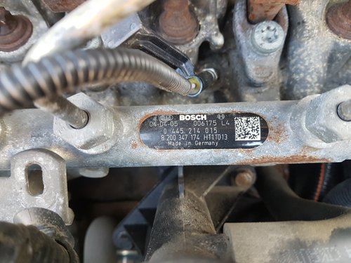 Rampa Presiune Injectoare Renault Megane 2 1.9 DCI F9Q 2002 - 2008 Cod Piesa: 8200347174 /0445214015