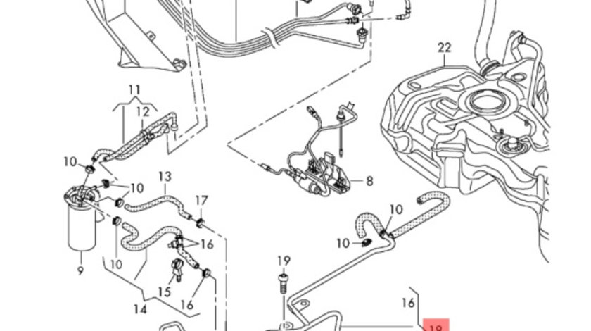 Rampa retur injectoare Volkswagen Golf 6 (AJ5) Variant 2010 2.0 TDI OEM 03L201360R