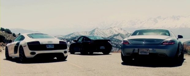 Razboiul Supercarurilor: Mercedes SLS AMG vs. Porsche 911 Turbo vs. Audi R8 V10
