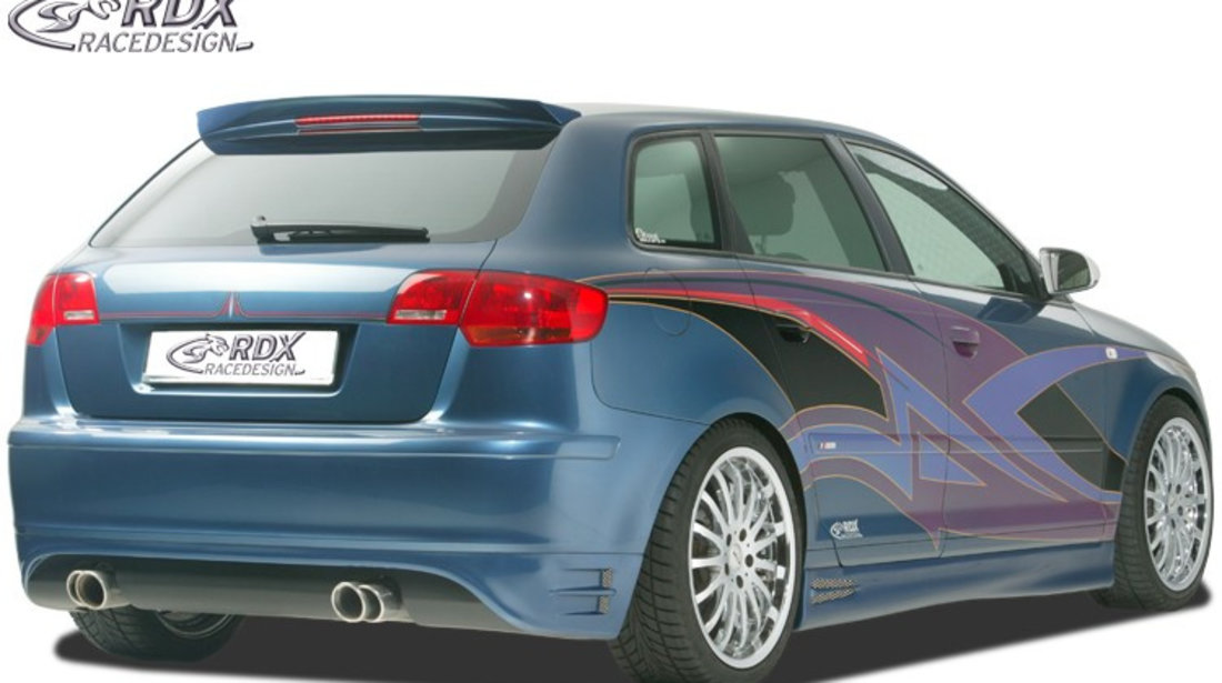 RDX Difuzor Difuzor prelungire bara spate pentru AUDI A3 8P Sportback Fusta bara spate Heck RDHA075S material GFK