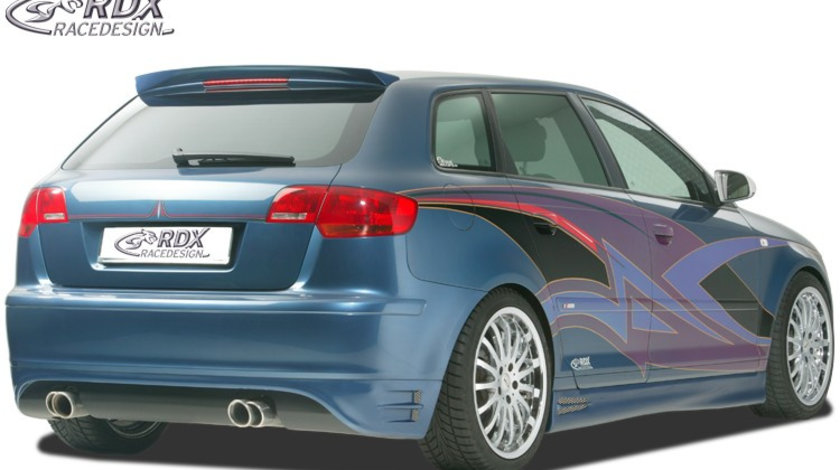 RDX Difuzor Difuzor prelungire bara spate pentru AUDI A3 8P Sportback Fusta bara spate Heck RDHA075S material GFK