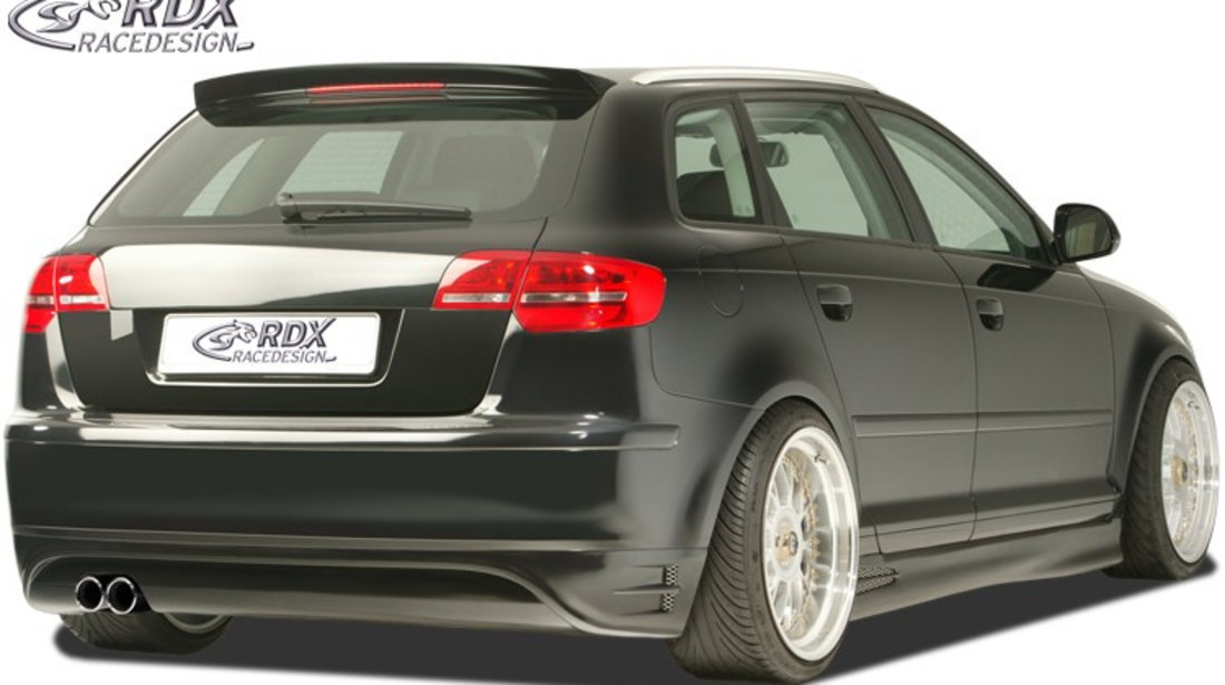 RDX Difuzor Difuzor prelungire bara spate pentru AUDI A3 8P Sportback Fusta bara spate Heck RDHA075S material GFK