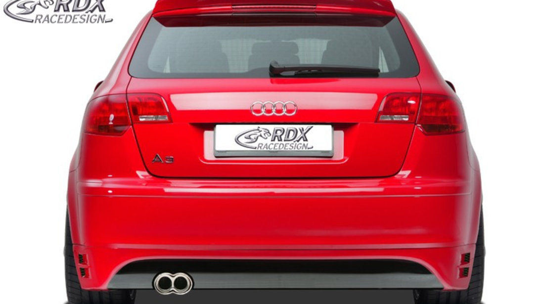 RDX Difuzor Difuzor prelungire bara spate pentru AUDI A3 8P Sportback Fusta bara spate Heck RDHA075S material GFK