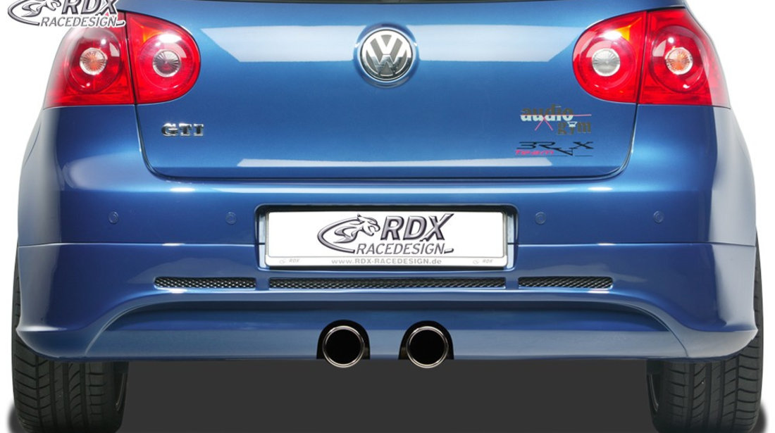 RDX Difuzor Difuzor prelungire bara spate pentru VW Golf 5 "GTI/R-Five" cu teava esapament pentru R32-Auspuff Fusta bara spate Heck RDHA030-M material ABS