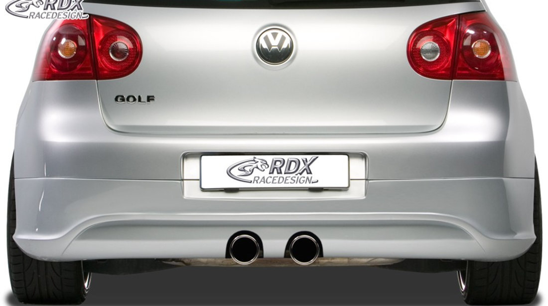 RDX Difuzor Difuzor prelungire bara spate pentru VW Golf 5 "R32 clean" cu teava esapament pentru R32-Auspuff Fusta bara spate Heck RDHA029-M material ABS