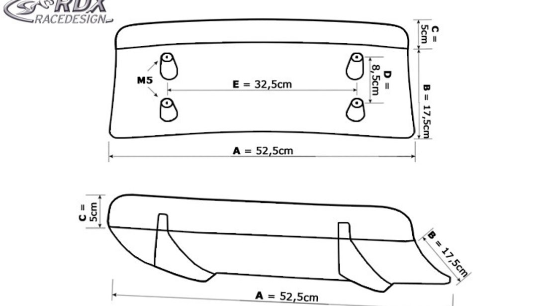 RDX difuzor spate U-Diff pentru KIA Sportage (SL) Diffusor pe spate Ansatz RDHAD1-014 material Plastic