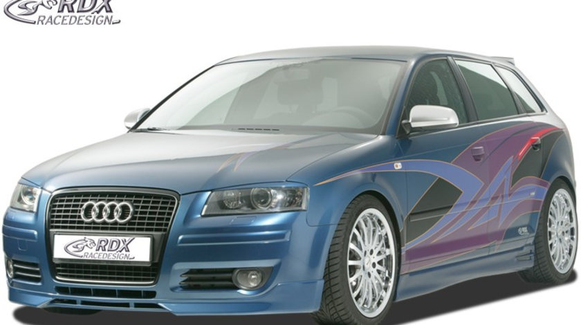 RDX Prelungire Spoiler Bara fata pentru AUDI A3 8P (2006 pana in 2008) & A3 8P Sportback (-2008) lip bara fata Spoilerlippe RDFA002 material Plastic