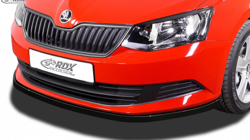 RDX Prelungire Spoiler Bara fata pentru SKODA Fabia 3 (5J/NJ) 2014-2019 lip bara fata Spoilerlippe Schwert RDFA102 material ABS