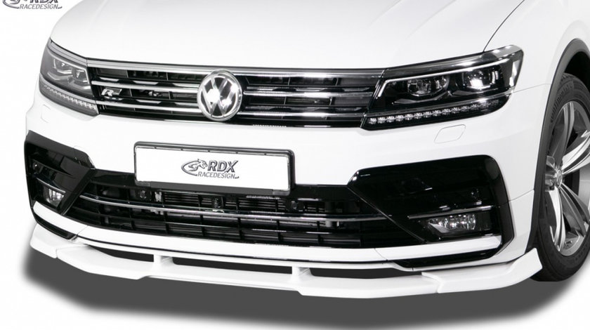 RDX Prelungire Spoiler Bara fata VARIO-X pentru VW Tiguan (2016+) R-Line lip bara fata Spoilerlippe RDFAVX30841 material Plastic