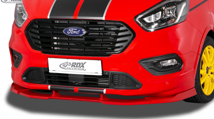 RDX Prelungire Spoiler Bara fata VARIO-X pentru FORD Transit Custom / Tourneo Custom ST-Line 2018+ lip bara fata Spoilerlippe RDFAVX30892 material Plastic