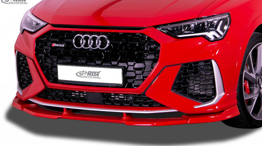 RDX Prelungire Spoiler Bara fata VARIO-X pentru AUDI RS Q3 (F3) lip bara fata Spoilerlippe RDFAVX30044 material Plastic