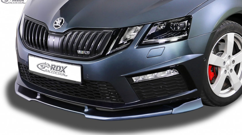 RDX Prelungire Spoiler Bara fata VARIO-X pentru SKODA Octavia 3 (5E) RS Facelift 2017+ lip bara fata Spoilerlippe RDFAVX30800 material Plastic