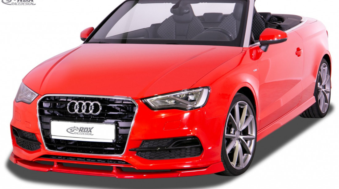 RDX Prelungire Spoiler Bara fata VARIO-X pentru AUDI A3 8V7 Cabrio S-Line / S3 Cabrio (S-Line- bzw. S3 Bara fata . -2016) lip bara fata Spoilerlippe RDFAVX30198 material Plastic