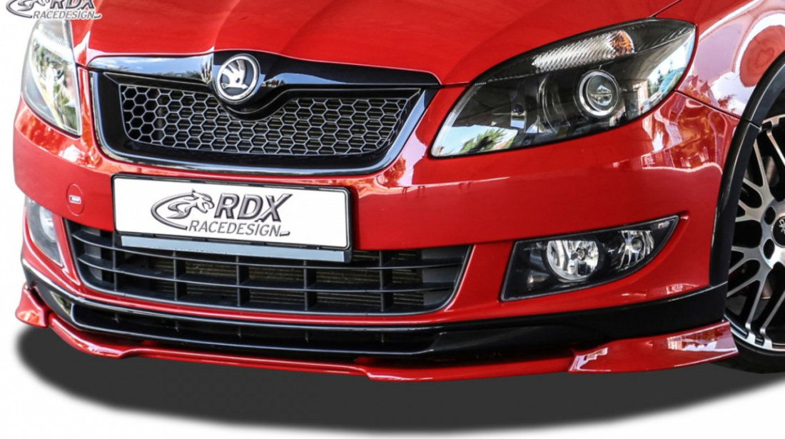 RDX Prelungire Spoiler Bara fata VARIO-X pentru SKODA Fabia 2 Typ 5J 2010+ Monte Carlo lip bara fata Spoilerlippe RDFAVX30711 material Plastic