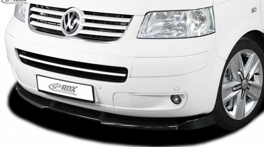 RDX Prelungire Spoiler Bara fata VARIO-X pentru VW T5 -2009 ( pentru werkseitig lackierte Stostange wie Multivan, ) lip bara fata Spoilerlippe RDFAVX30593 material Plastic