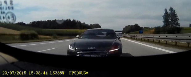 Reactia care salveaza vieti: Cum evita un Audi TT dezastrul in ultimul moment