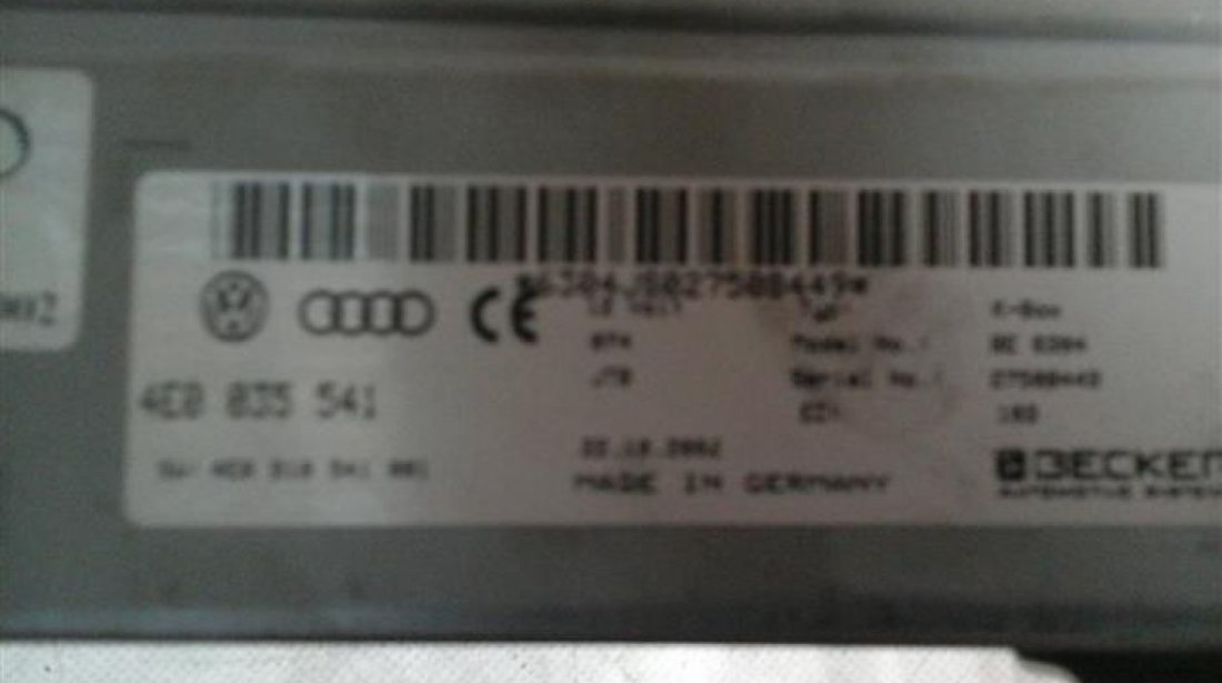 Receptor radio tuner Audi A8 An 2004 2005 2006 2007 2008 2009 cod 4E0035541