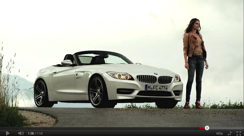 Reclama BMW Z4: cand o soferita de BMW se viseaza pilot de curse...