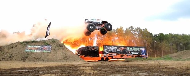 Record mondial: cea mai mare saritura la bordul unui Monster Truck