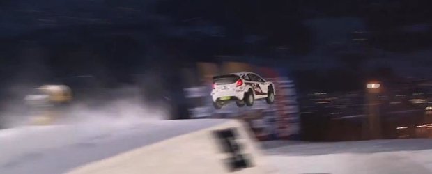 Record mondial la saritura pe zapada: 60,48 metri cu un Ford Fiesta WRC