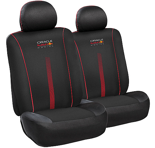 Red Bull Racing Set Huse Scaun Auto Fata Negru / Rosu 55670