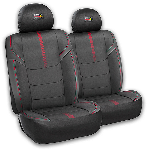 Red Bull Racing Set Huse Scaun Auto Fata Negru / Rosu 55671