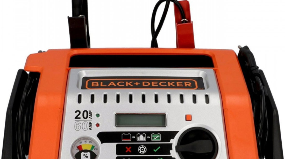 Redresor Automat Profi Pentru Acumulatori Auto Cu Diagnostic Digital Si Functie De Pornire Black &amp; Decker 20A 70113