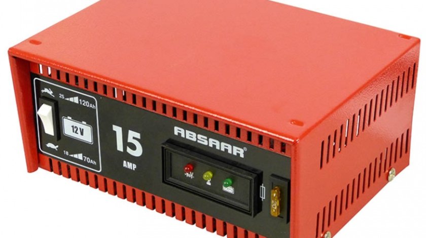 Redresor baterie auto Absaar Germany 12V 15A incarcator cu incarcare normala/rapida si indicator cu led