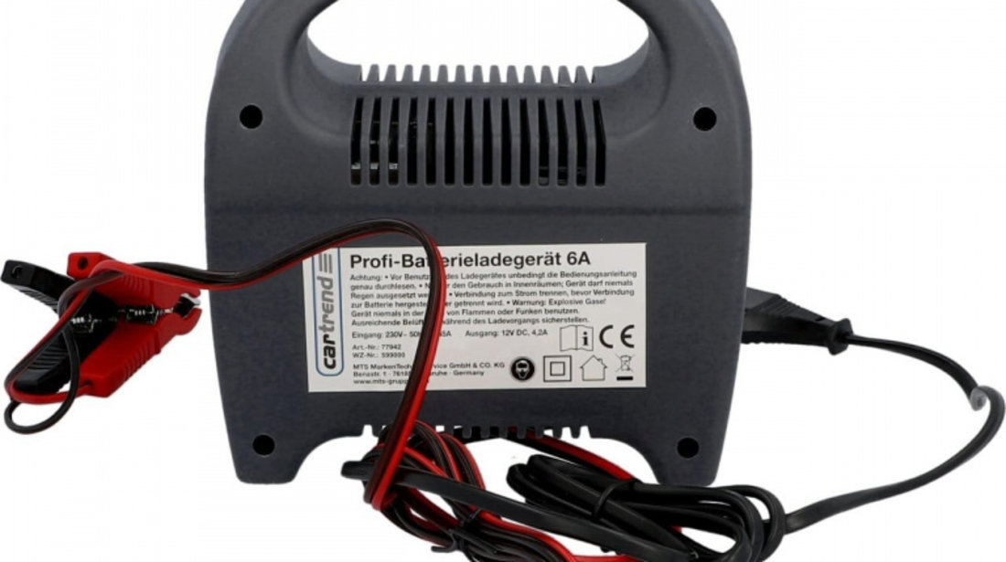 Redresor Incarcare Baterii Profi 6A 12V Cartrend 77942