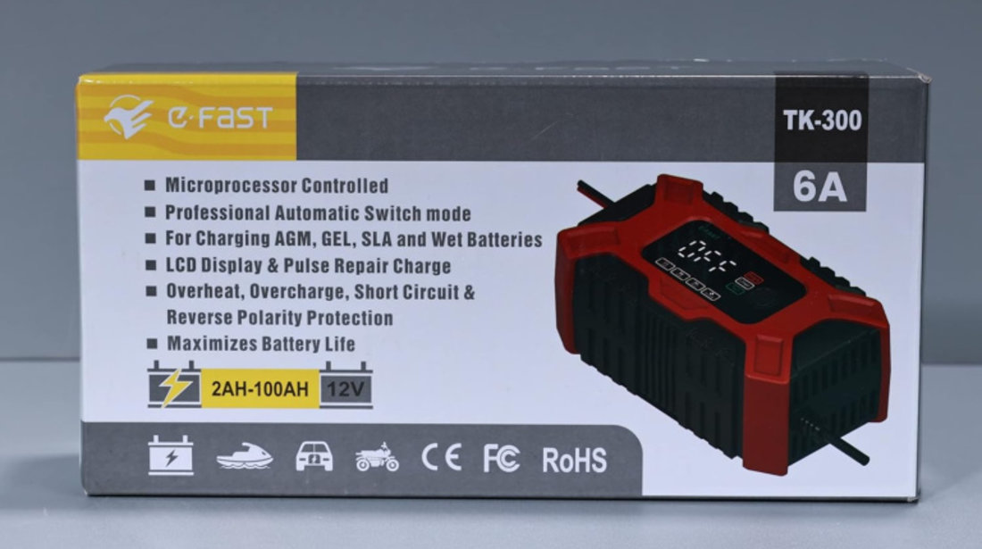 Redresor Incarcator Auto Moto Cu Ecran Lcd, Reparare Prin Impulsuri șI Moduri De Vară/Iarnă 12V 6 Amp RAZ031