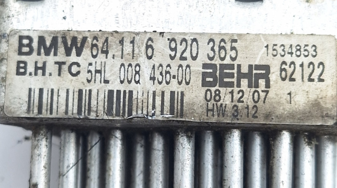Regulator Trepte Ventilator Habitaclu BMW 5 (E39) 1995 - 2004 6920365, 6416920365, 5HL00843600, 5HL008436-00